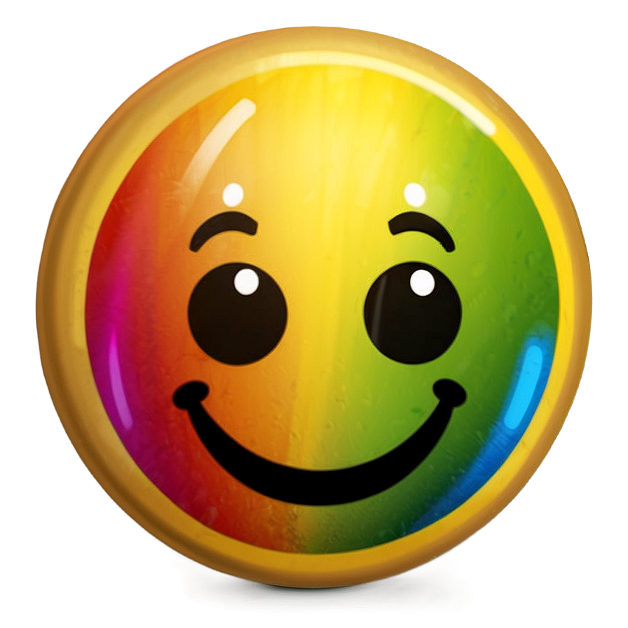 Rainbow Gleam Emoji Png 06272024 PNG