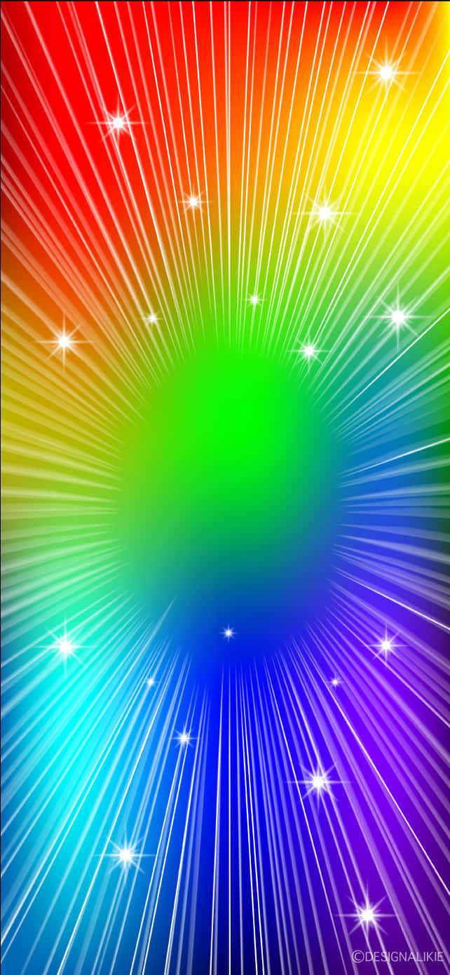 Lys og farverig regnbue Glitter Wallpaper