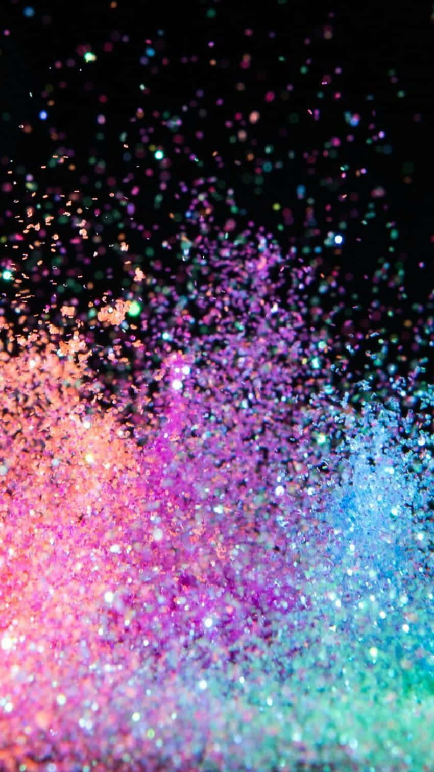 Fejr og Glitter med Regnbue Glitter Wallpaper