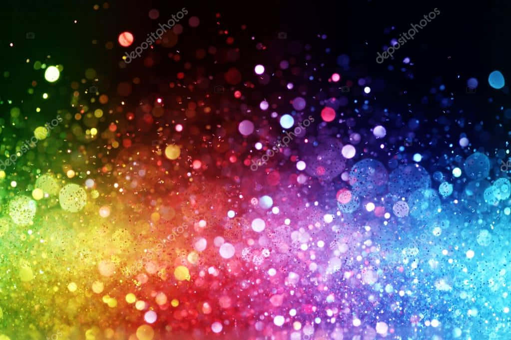 Tilføj noget glimmer til dit liv - Regnbue Glitter Wallpaper
