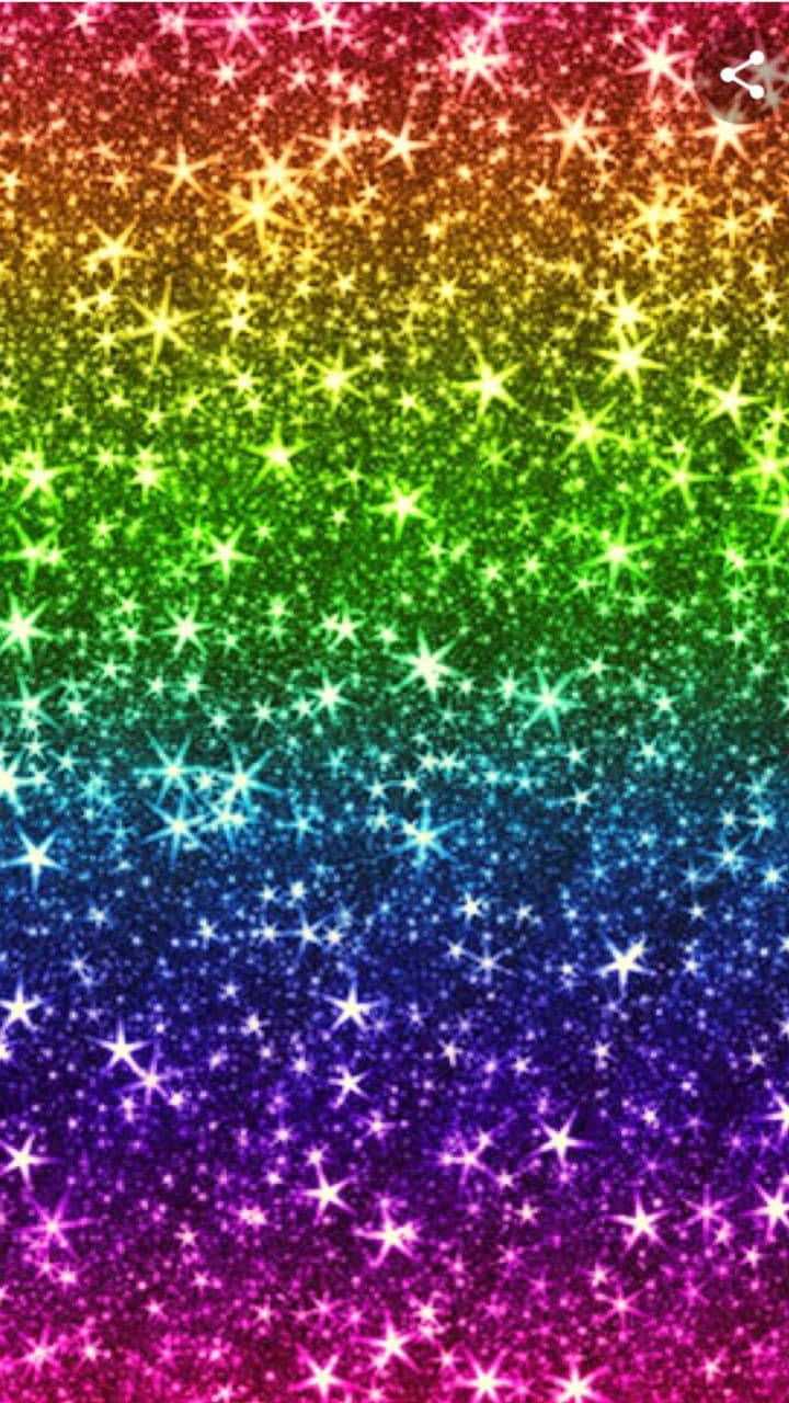 Alegreseu Dia Com Este Vibrante Papel De Parede Rainbow Glitter. Papel de Parede
