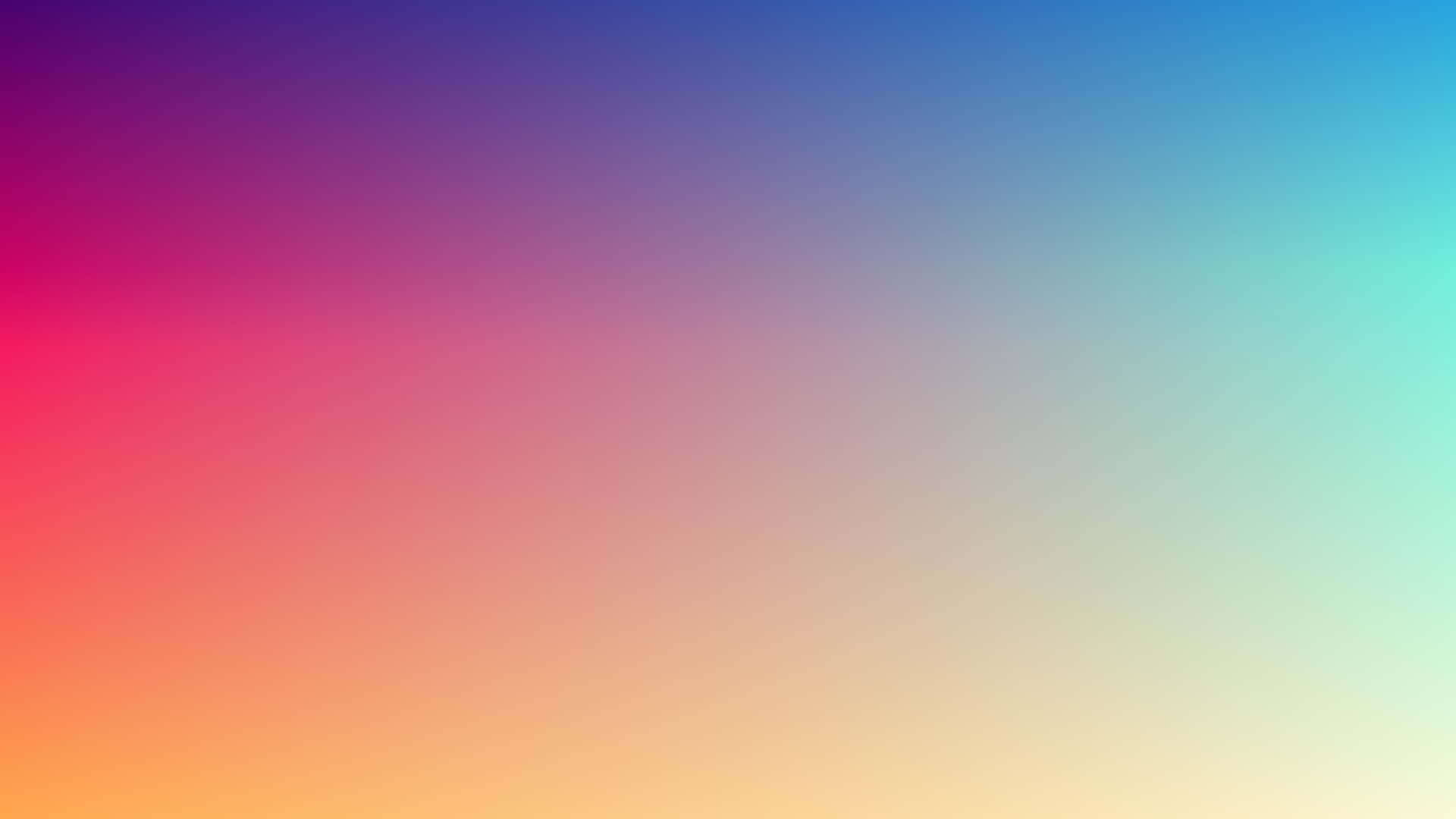 A vibrant rainbow gradient fills the background