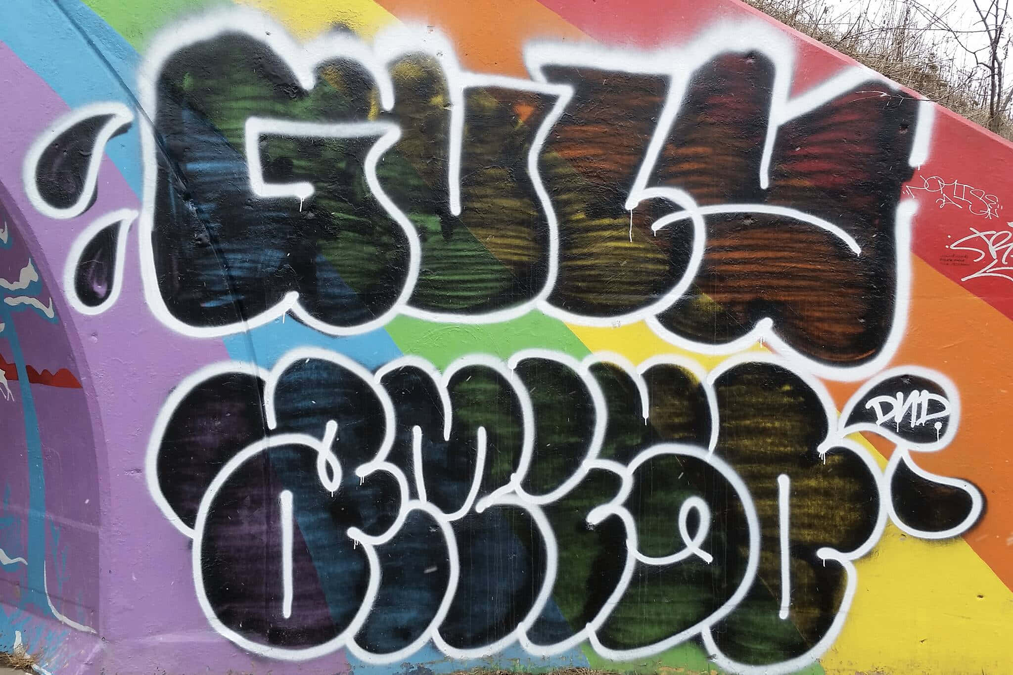 Rainbow Graffiti Extravaganza Wallpaper