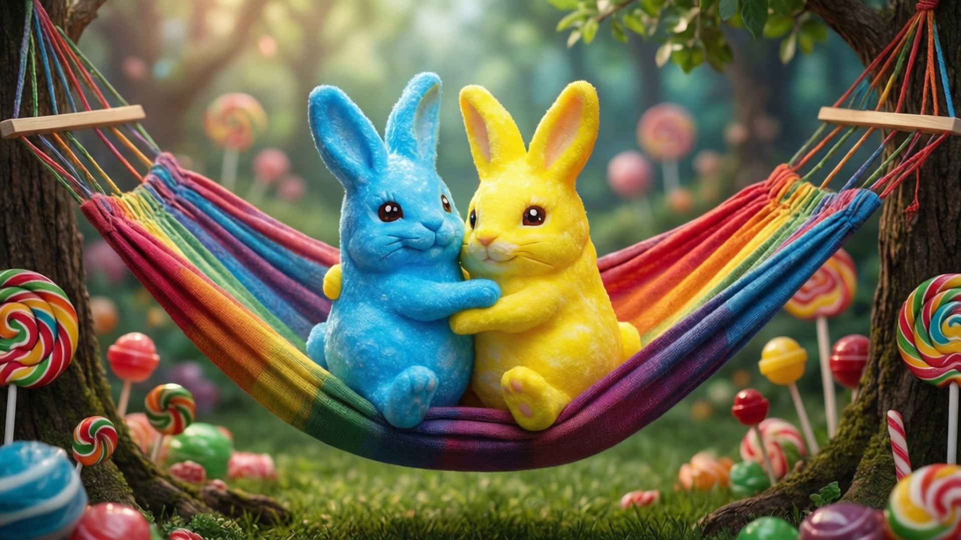 Rainbow Hammock Wallpaper