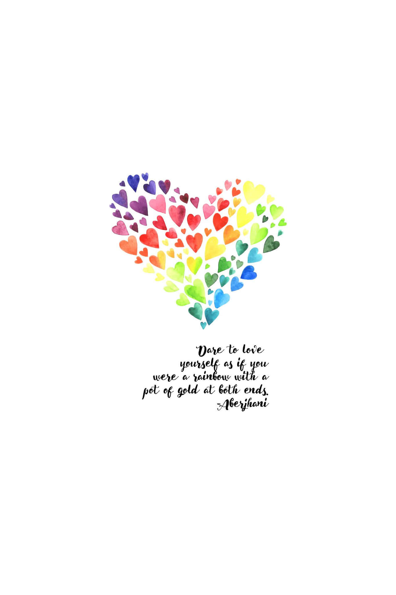 Spread Love With Rainbow Colors Wallpaper
