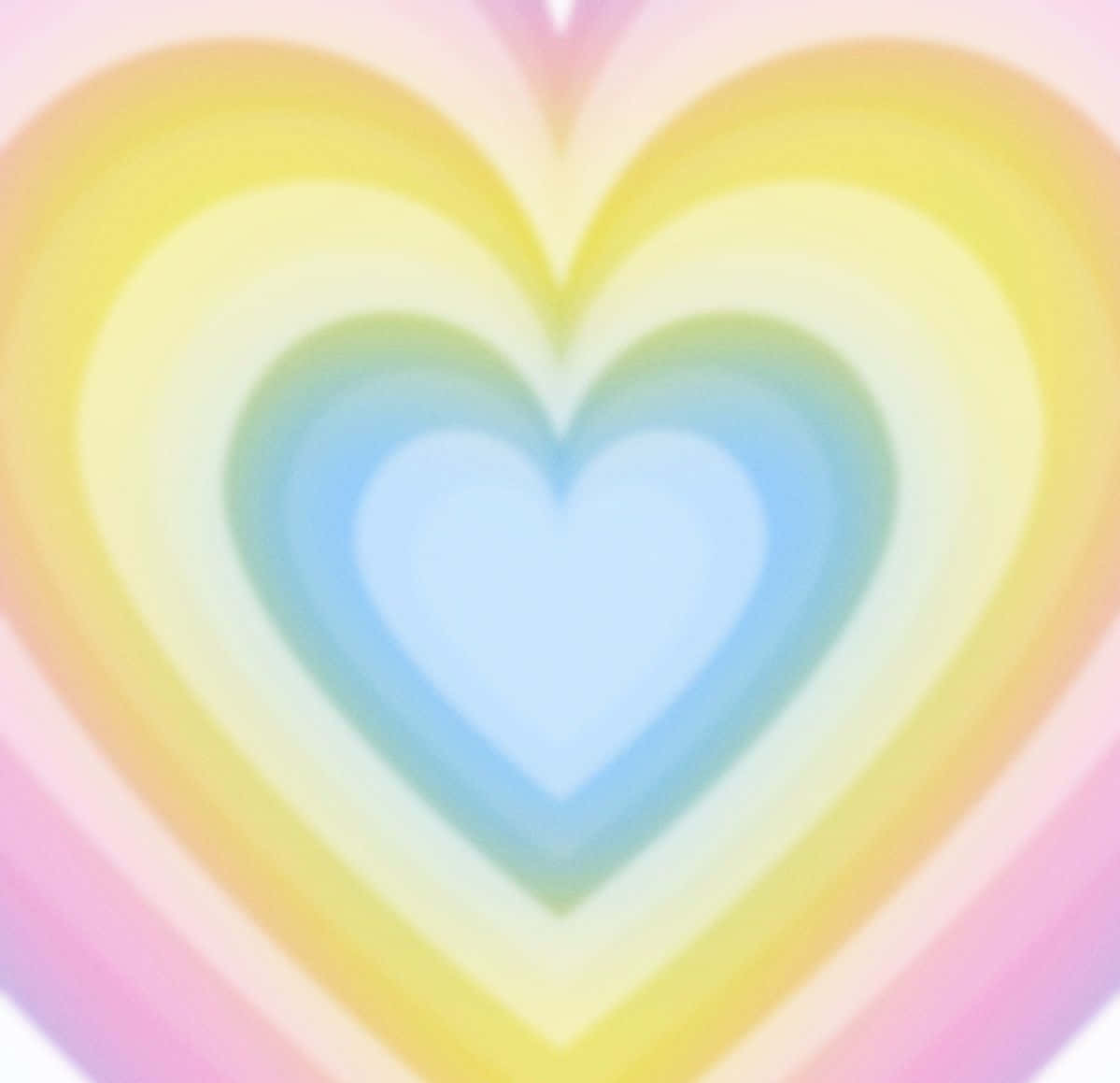 Colorful Rainbow Heart on White Background