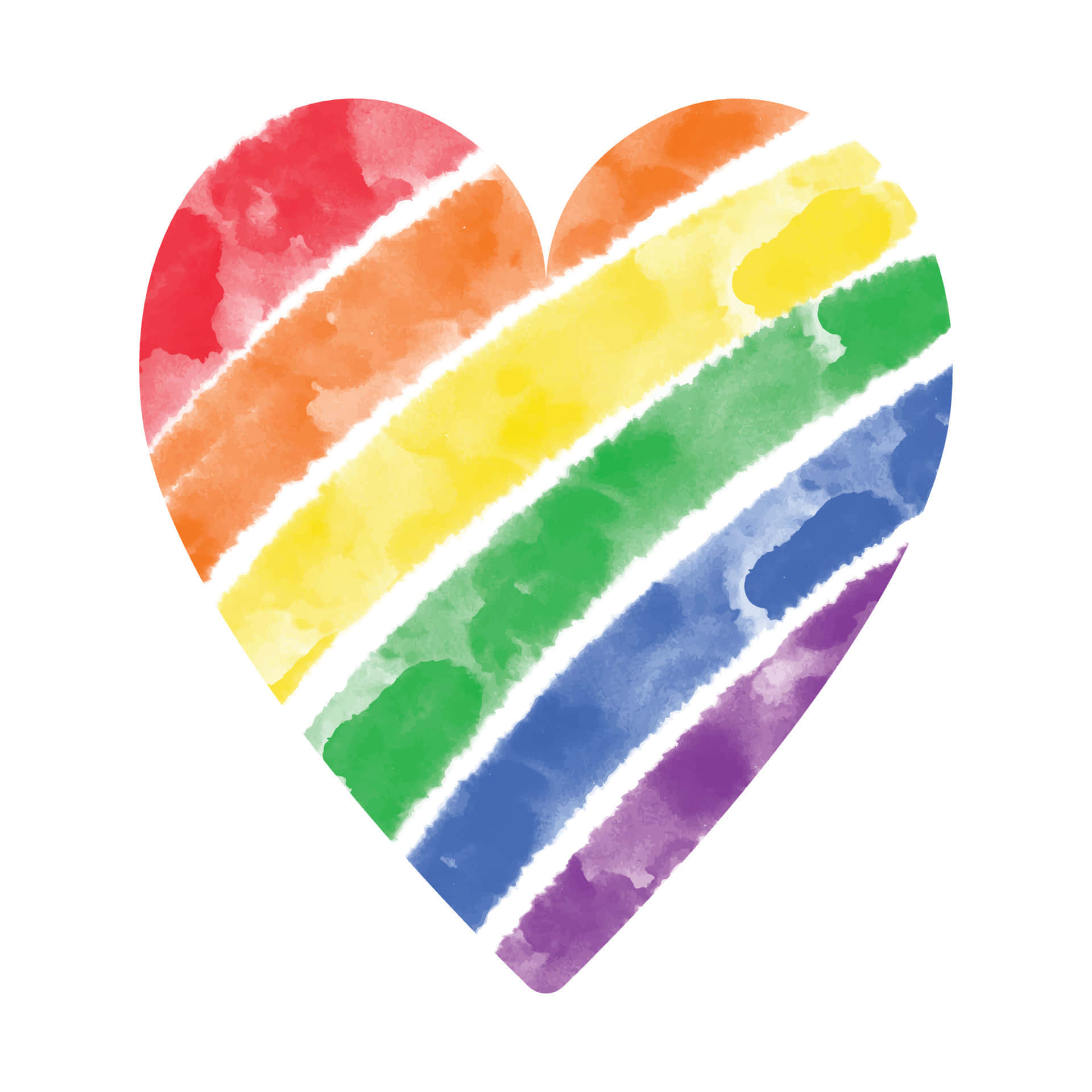 Vibrant Rainbow Heart Wallpaper