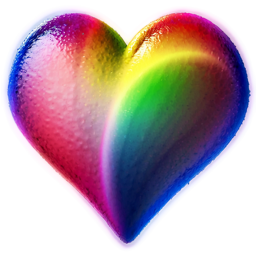 Rainbow Heart Art Png Fvm PNG