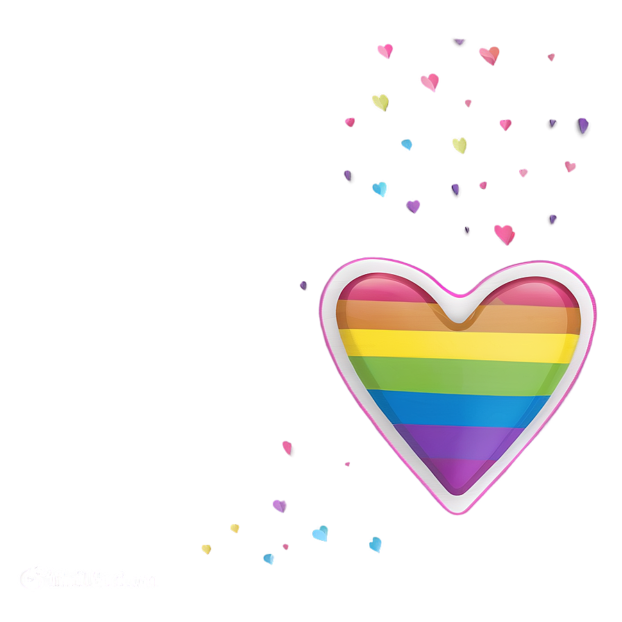 Rainbow Heart Button Png Xpt74 PNG