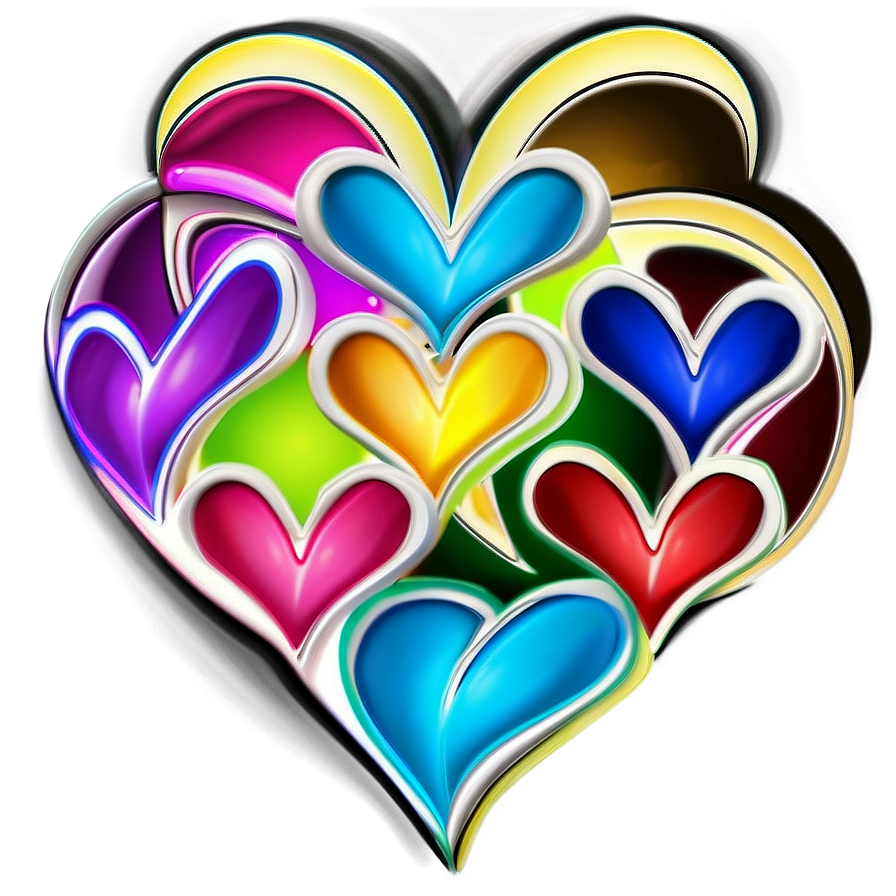 Rainbow Heart Clipart Diversity Png Ump78 PNG