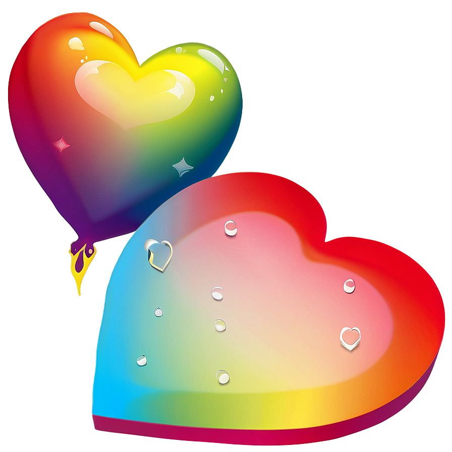 Rainbow Heart Clipart Png 69 PNG