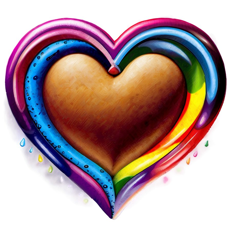 Rainbow Heart Color Png A PNG