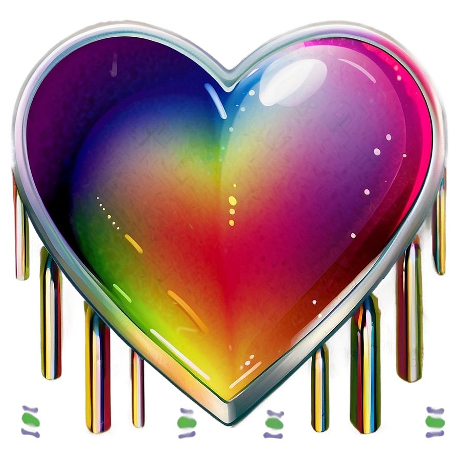Rainbow Heart Color Png B PNG