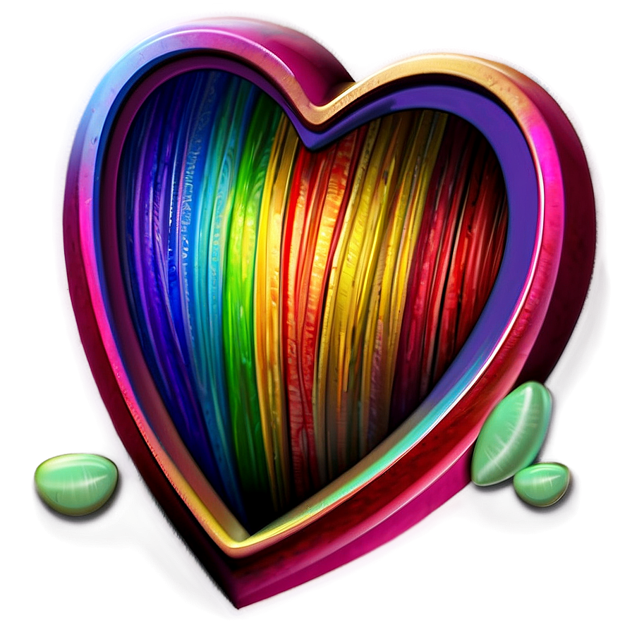 Rainbow Heart Color Png D PNG
