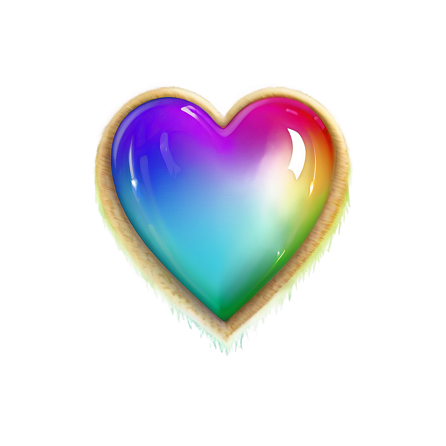Rainbow Heart Emoji Transparent Clipart 76 PNG