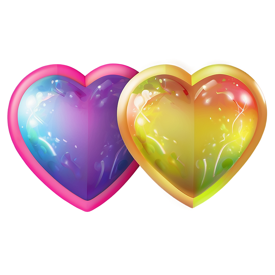 Rainbow Heart Emoji Transparent Clipart Pkr13 PNG