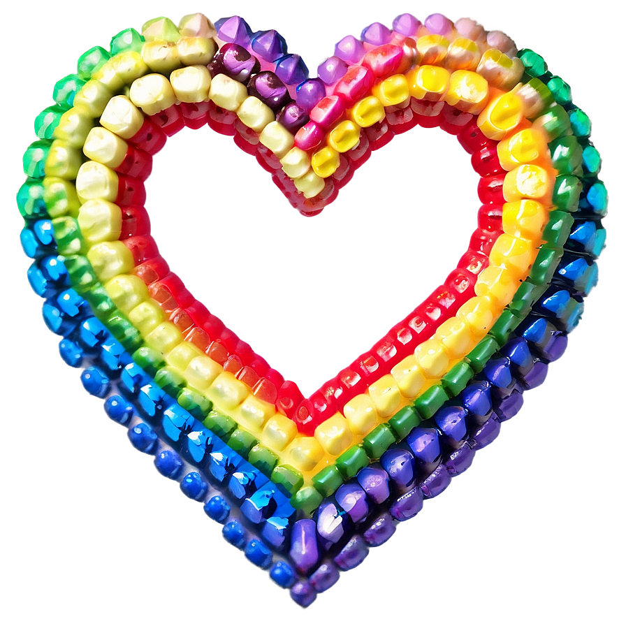 Rainbow Heart In Nature Png Alm53 PNG