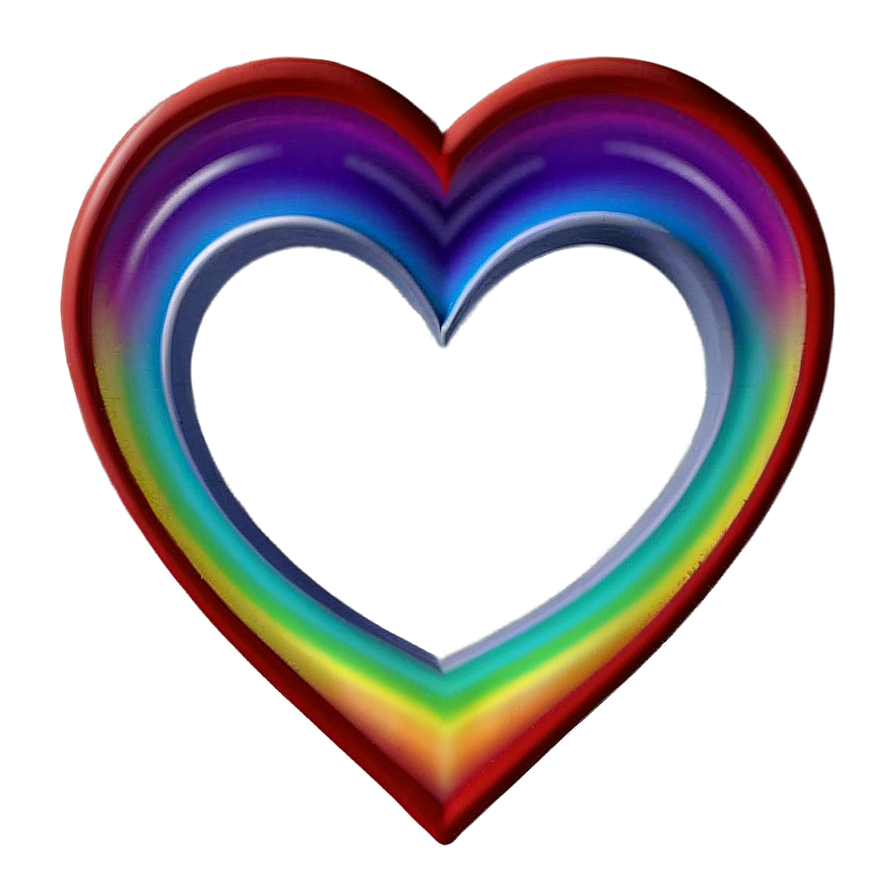 Rainbow Heart In Space Png 06252024 PNG