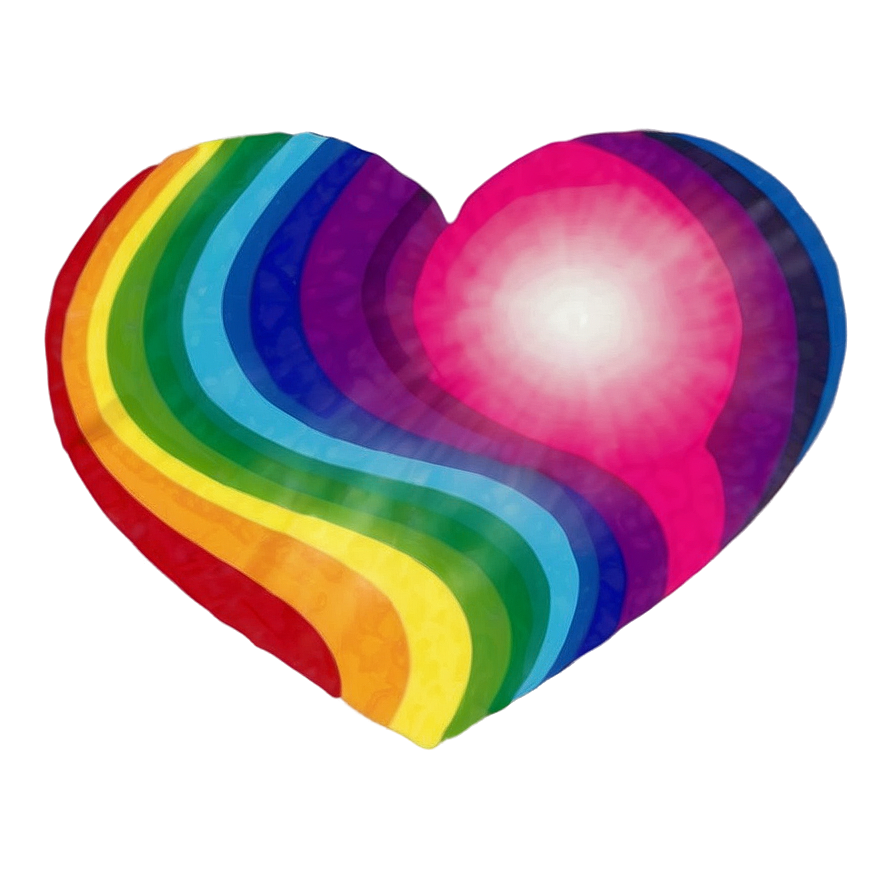Rainbow Heart In Space Png Ljh15 PNG