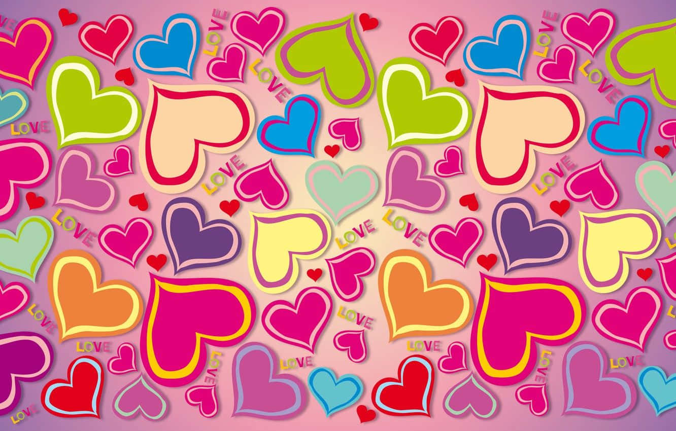 Kærlighed Og Glæde I Alle Farver Wallpaper