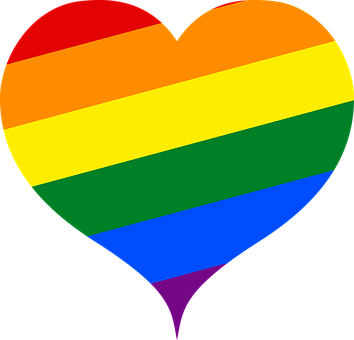 Rainbow Heart Symbol Love Diversity PNG