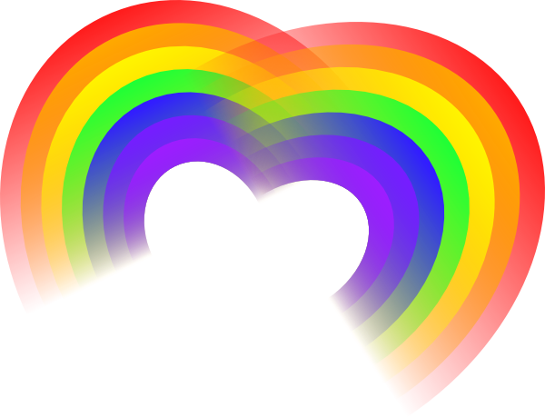 Rainbow Heart Vector Graphic PNG