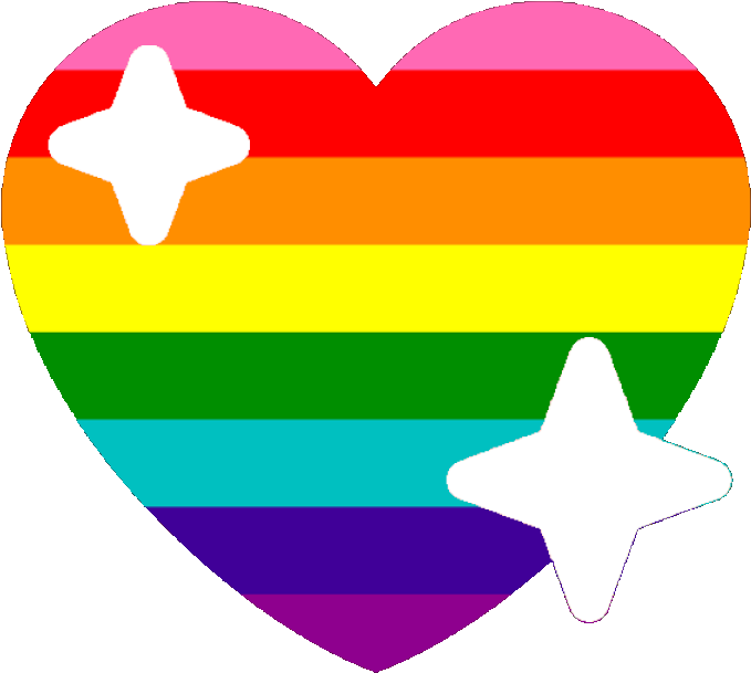 Rainbow Heartwith Stars Emoji.png PNG