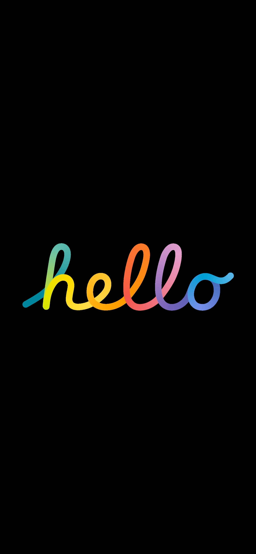 Rainbow Hello Greeting For Iphone Wallpaper