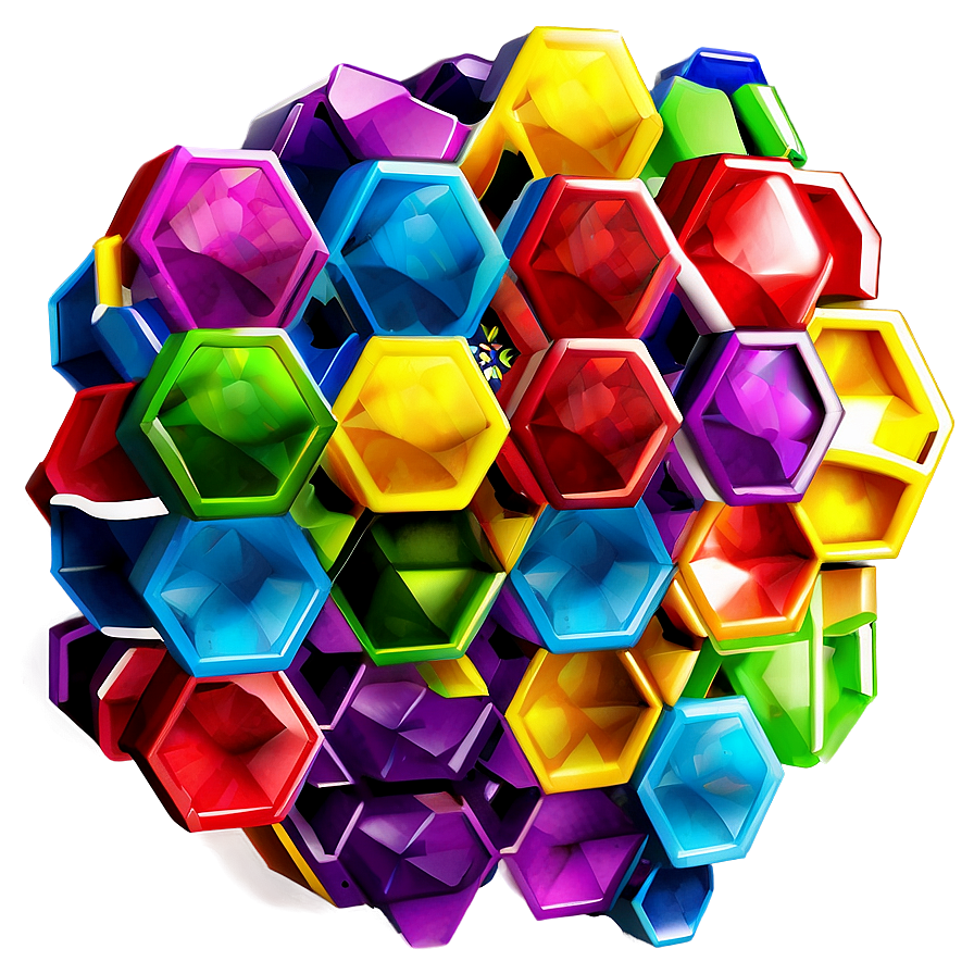 Rainbow Hexagon Pattern Png 56 PNG