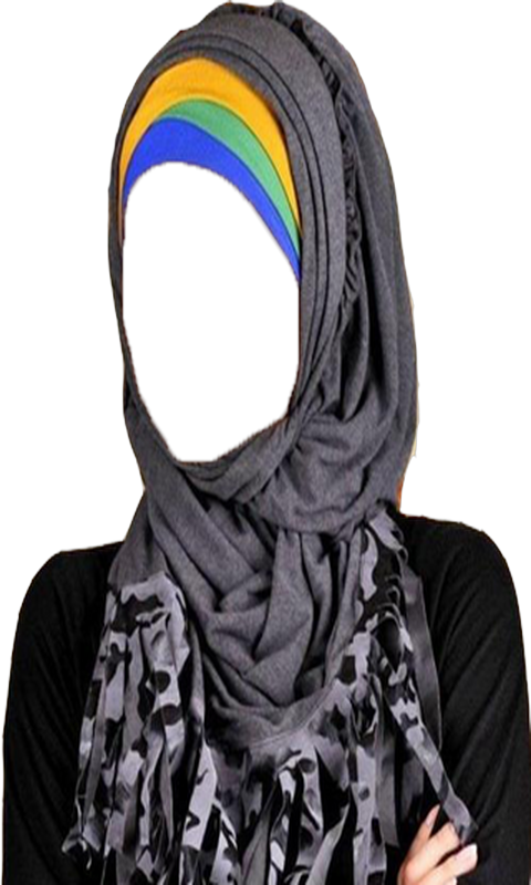 Rainbow Hijab Concept Art PNG