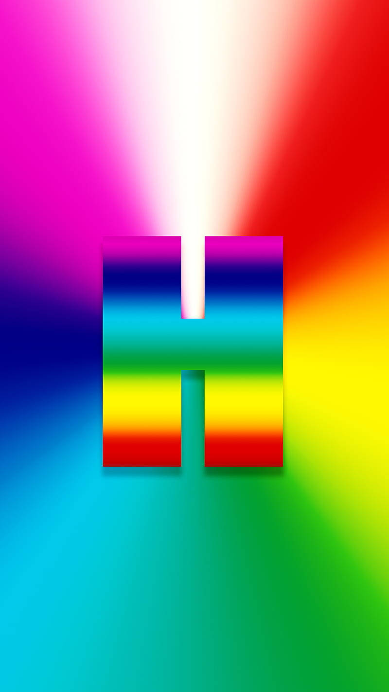 Rainbow Letter H Wallpaper