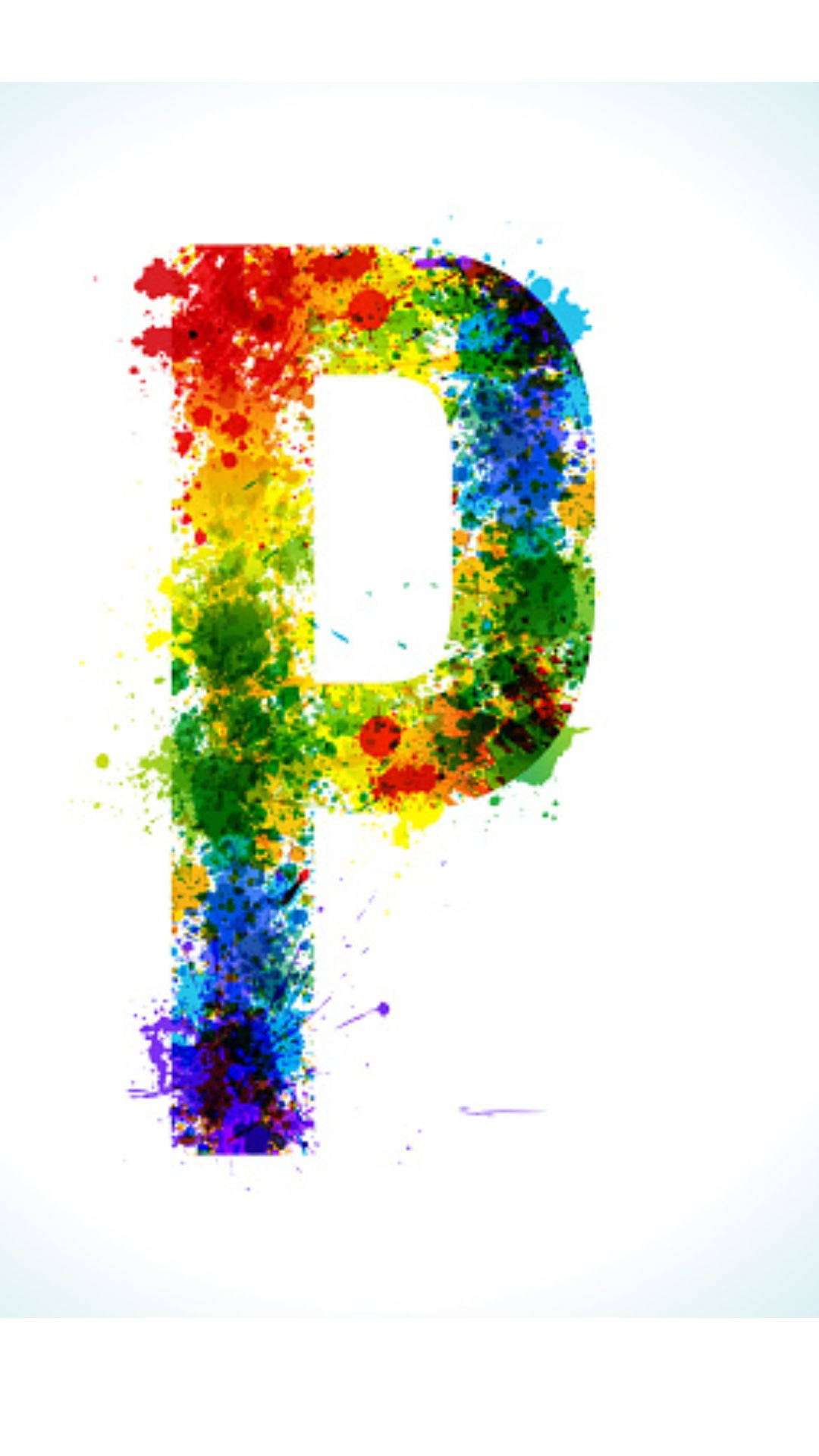 Rainbow Letter P