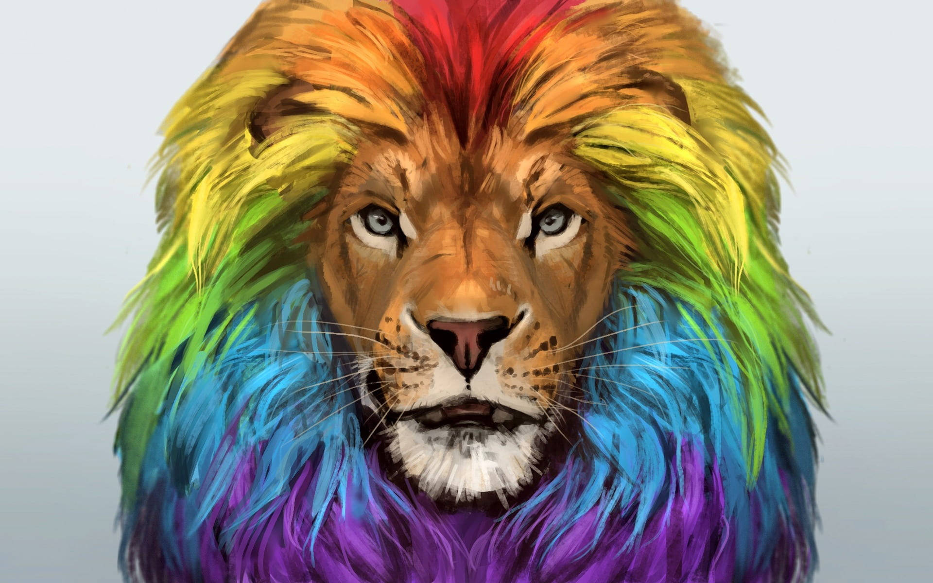 Rainbow Lion Laptop Wallpaper