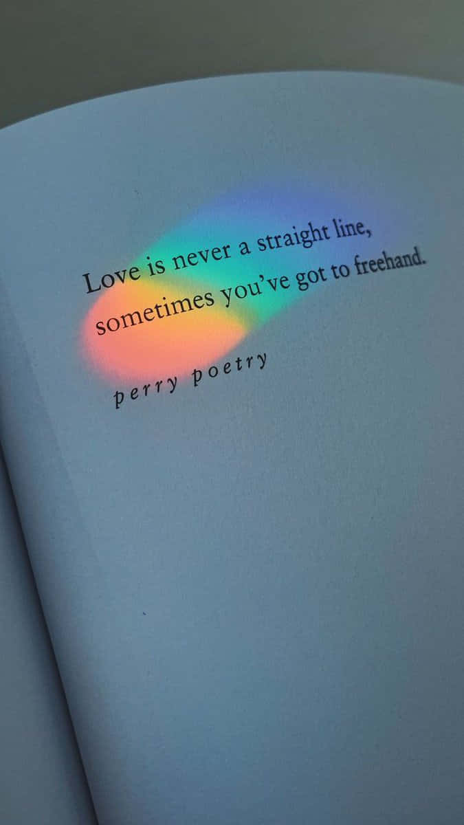 Rainbow Lit Poetry Quote Wallpaper
