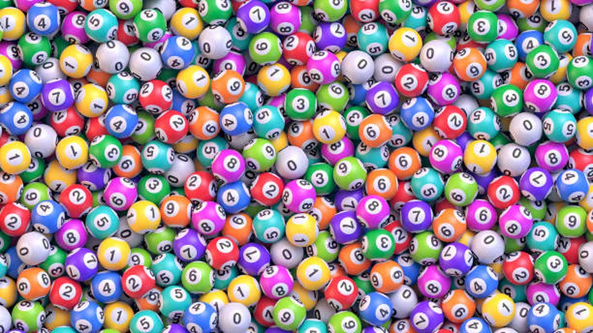 Rainbow Lottery Balls Wallpaper