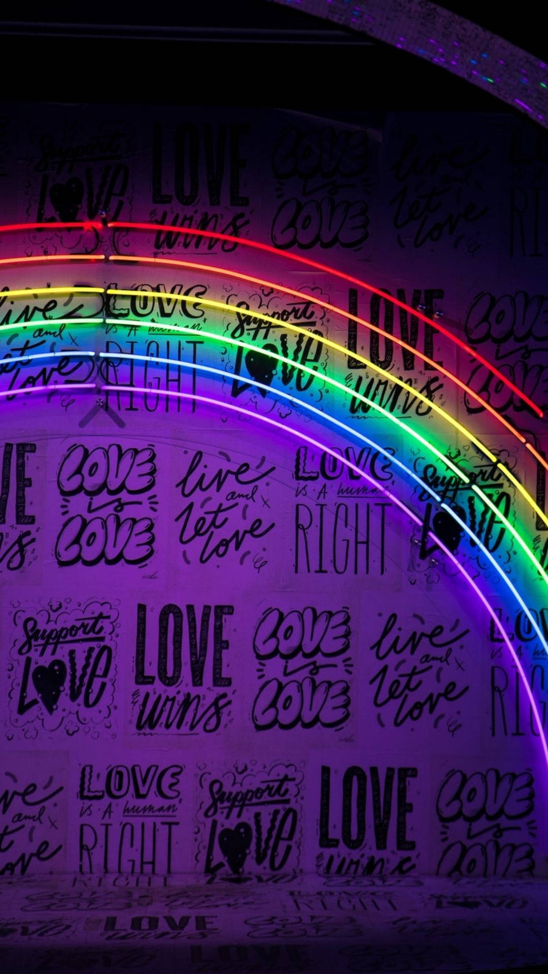 Rainbow Love Aesthetic Background