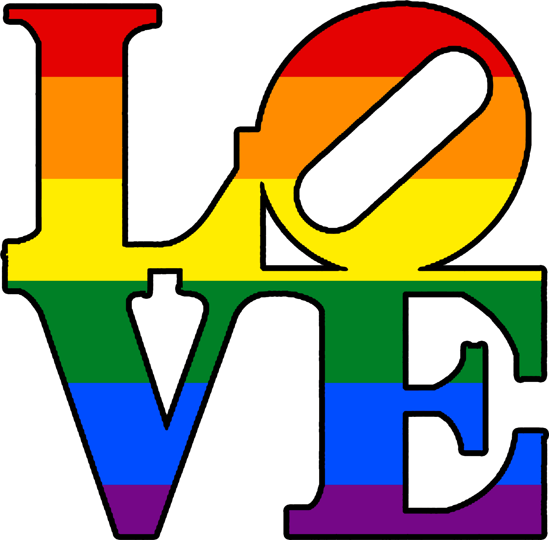 Rainbow Love Graphic PNG