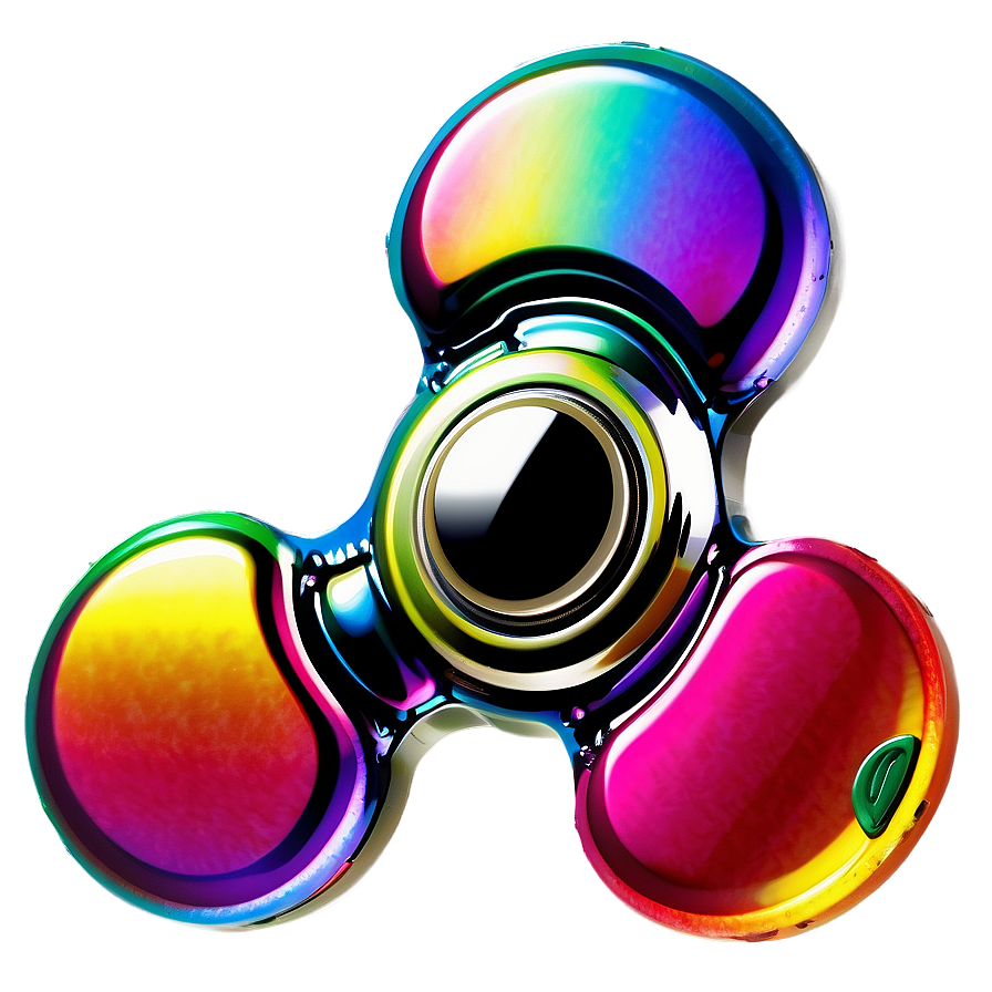 Rainbow Metal Fidget Spinner Png 06202024 PNG