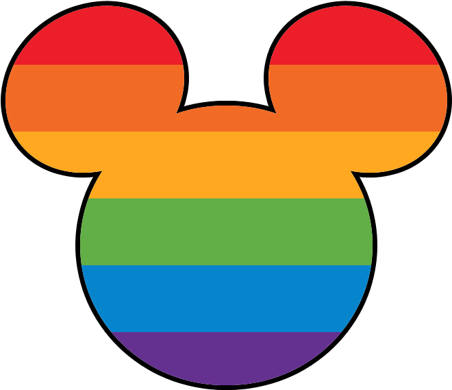 Rainbow Mickey Mouse Ears Graphic PNG