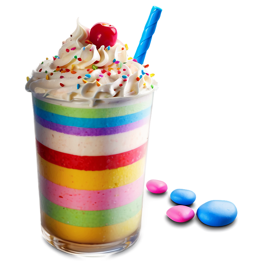 Rainbow Milkshake Png Mpa PNG