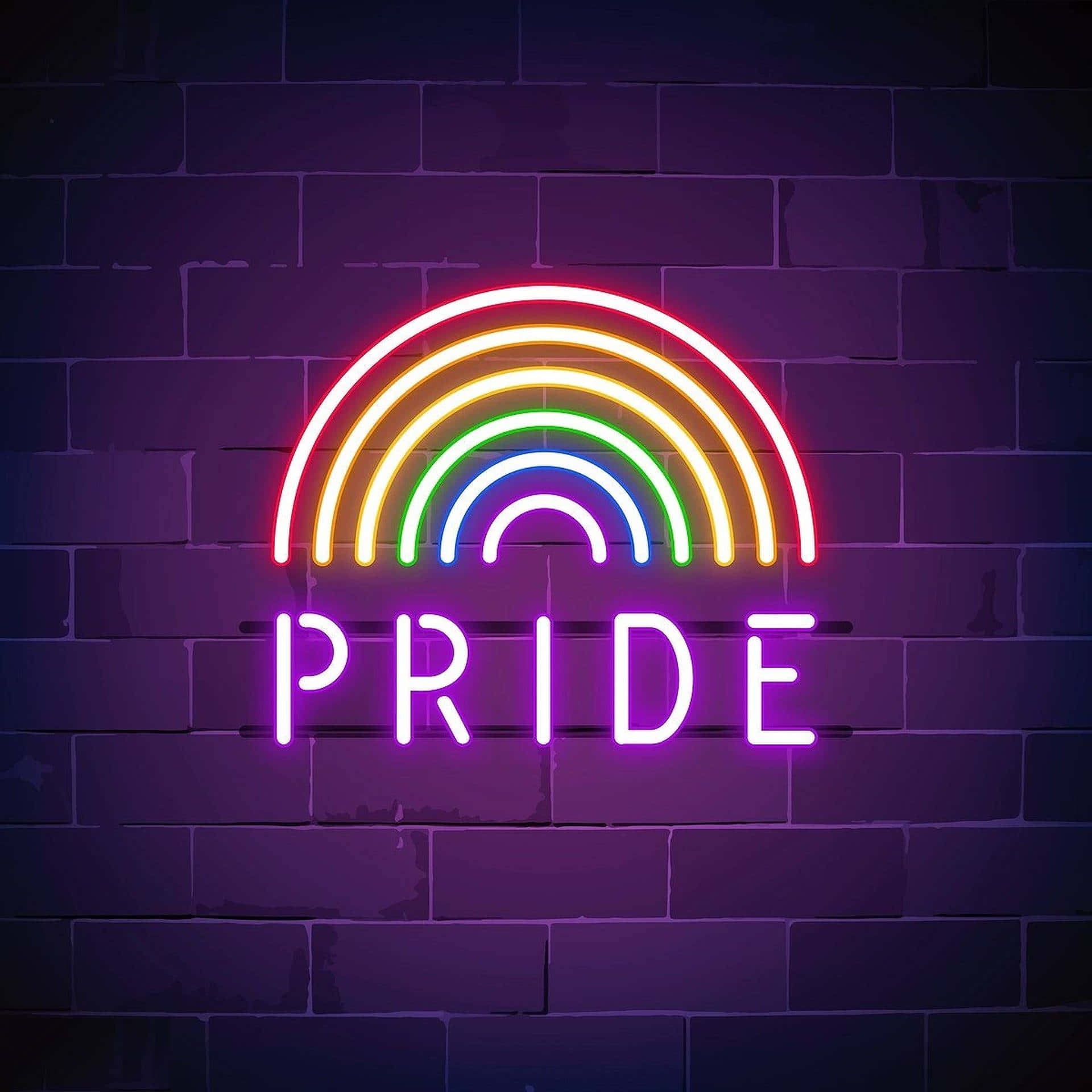 Rainbow Neon Aesthetic Wallpaper