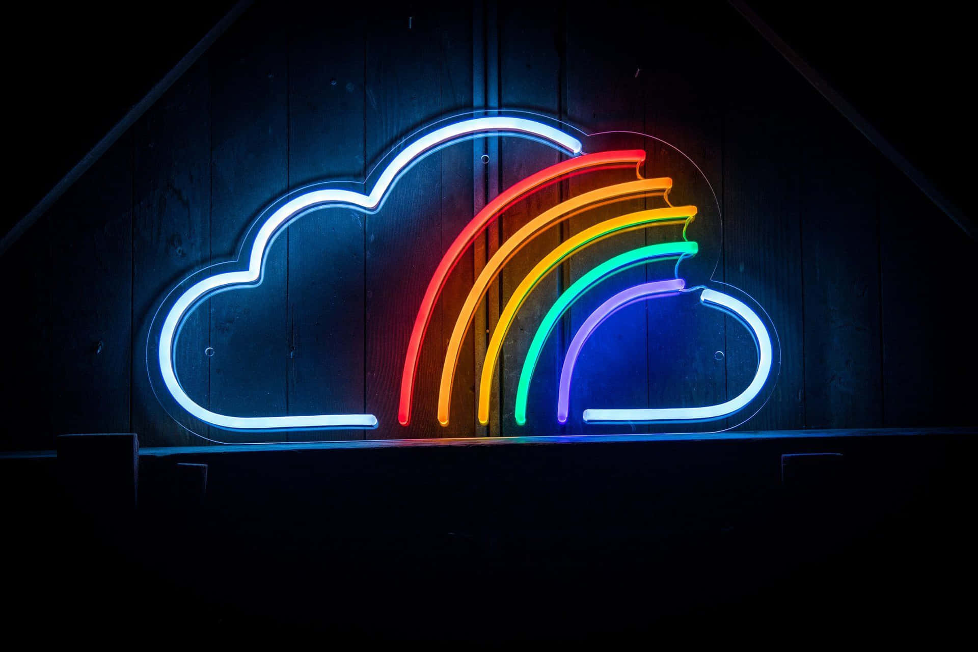 Rainbow Neon Aesthetic Wallpaper