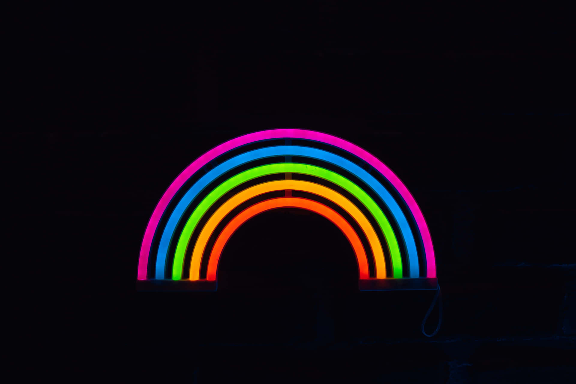 Rainbow Neon Aesthetic Wallpaper