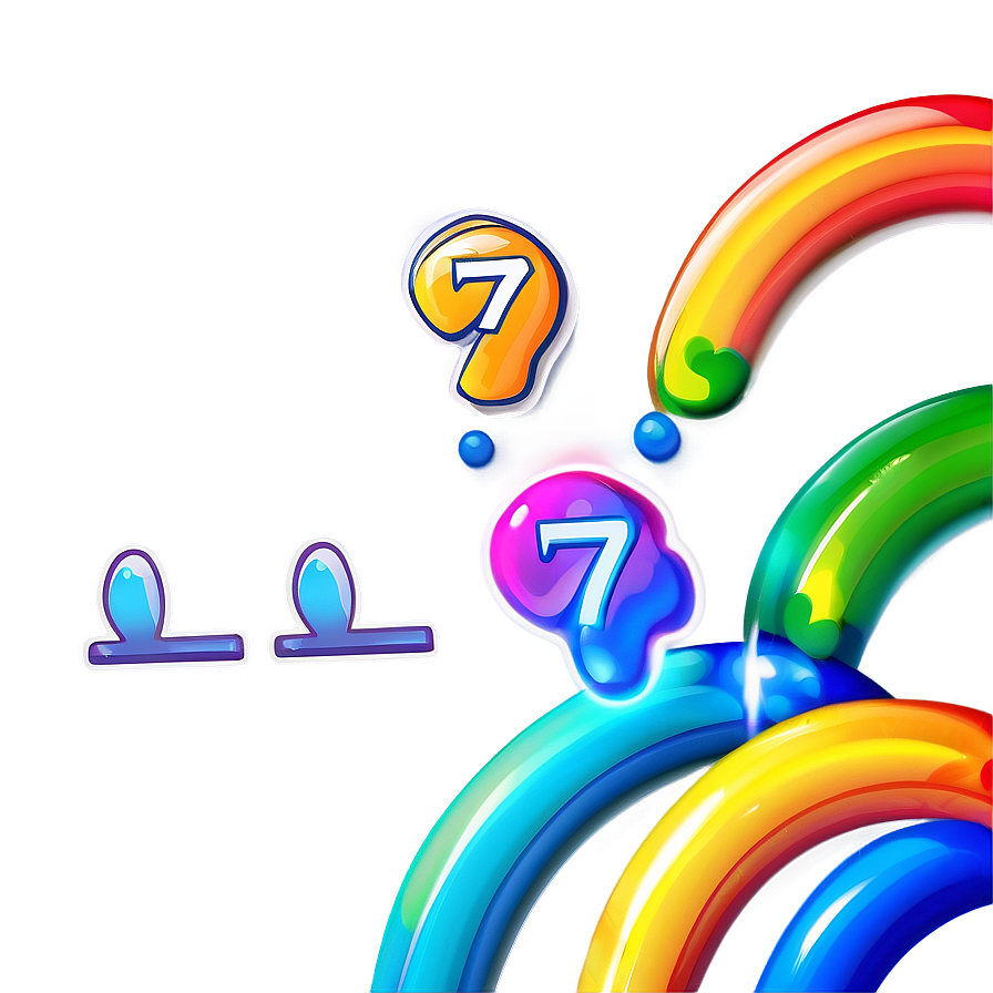 Rainbow Number 7 Png Pbu PNG