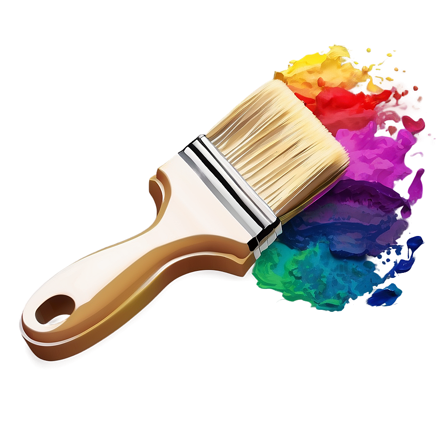 Rainbow Paint Brush Png 05042024 PNG
