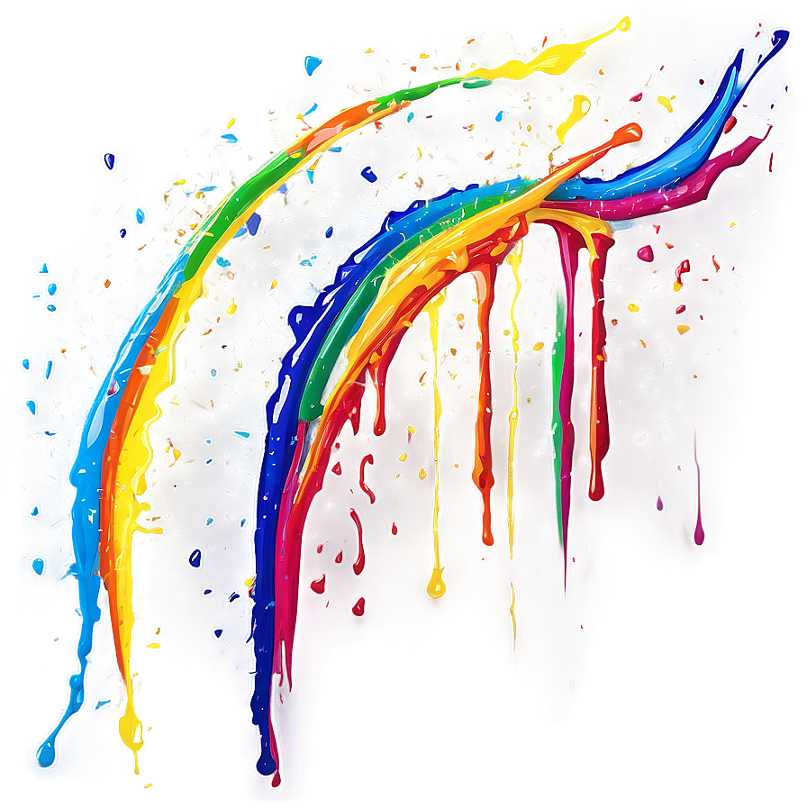 Rainbow Paint Splatter Png 05242024 PNG