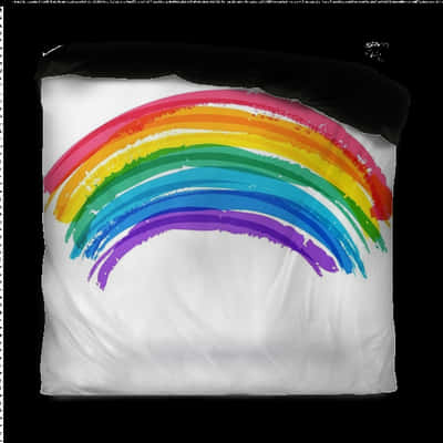 Rainbow Painted Pillowon Transparent Background PNG