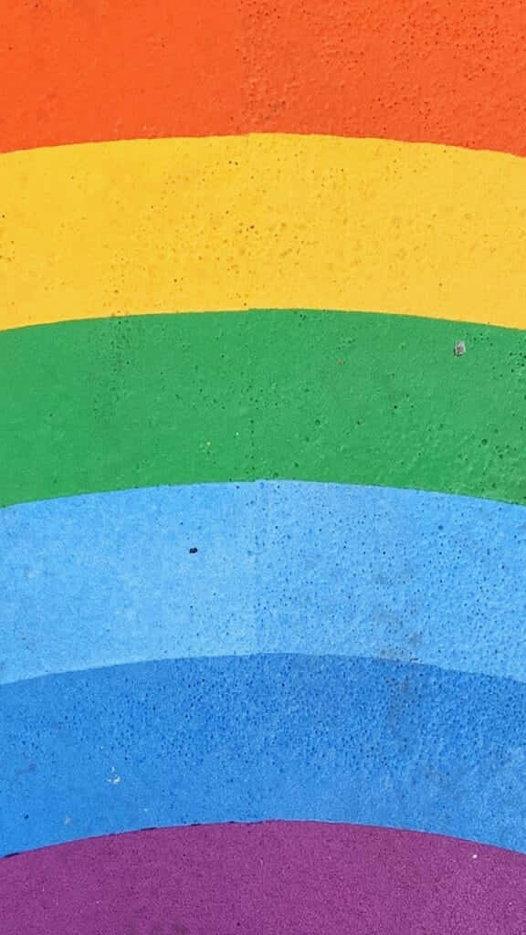 Rainbow Painted Wall Gay Pride Background Wallpaper