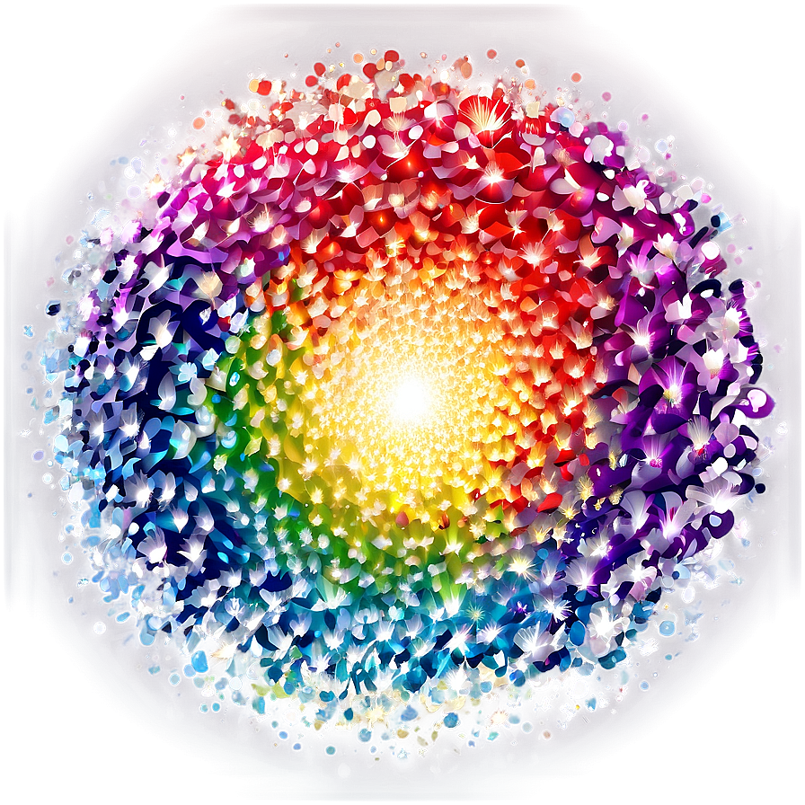 Rainbow Particle Explosion Png Lpi51 PNG