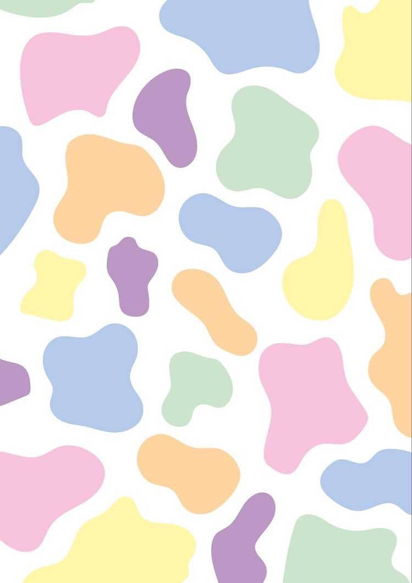 Rainbow Pastel Cow Print Wallpaper